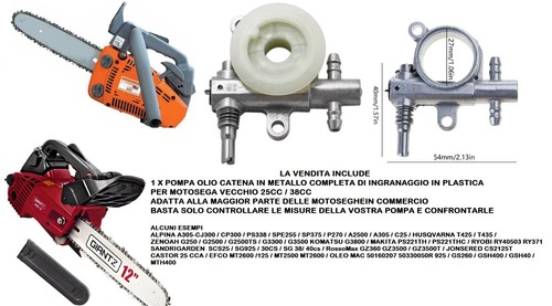 Pompa olio catena - olio, motosega